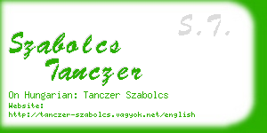 szabolcs tanczer business card